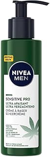 NIVEA MEN Crème à raser ultra apaisante Sensitive Pro (1 x 200 ml), Crème de rasage à l’Huile de Chanvre Bio et Vitamine E, Soin homme pour toutes peaux même sensibles - Image 1
