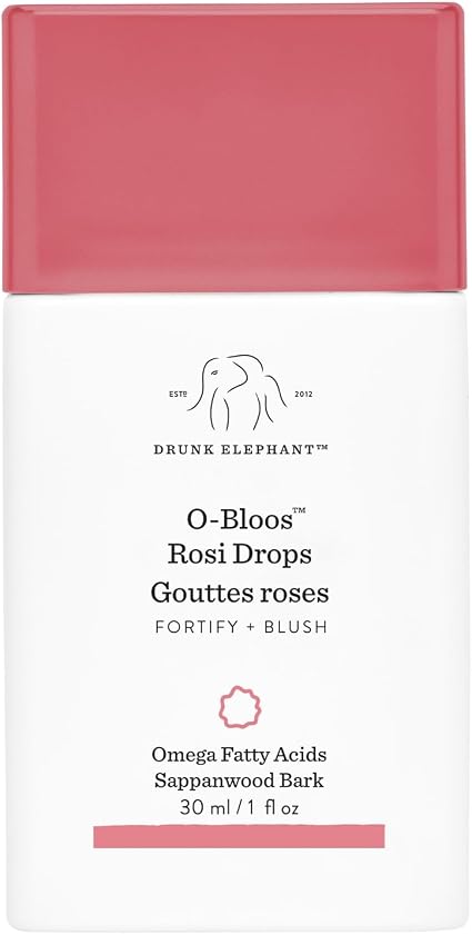 Drunk Elephant O-Bloos Rosi Drops - 30ml - Peach Pink Serum Drops - Clean Clinical Care - Cruelty Free - Dermatologically Tested - Essential Oil Free - Image 1
