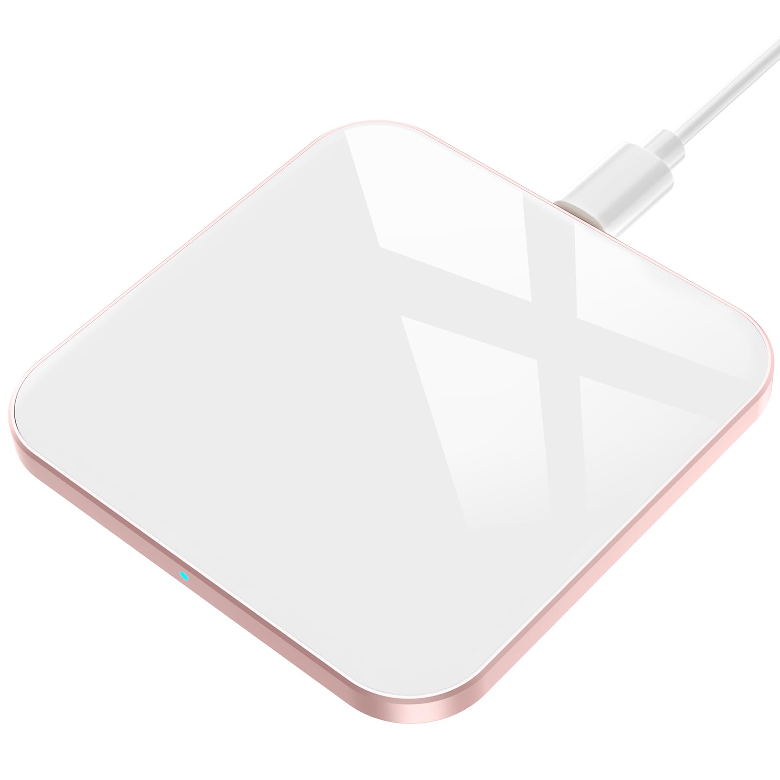 AGPTEK Wireless Charger, 15W Induction Charger for iPhone 16/15/14/13/12/11/16e/SE/XS/XR/8, for Samsung Galaxy S25/S24/S22/S21/S10E/S9/S8, Note 20/10/9/8, AirPods3/Pro, White - Image 1