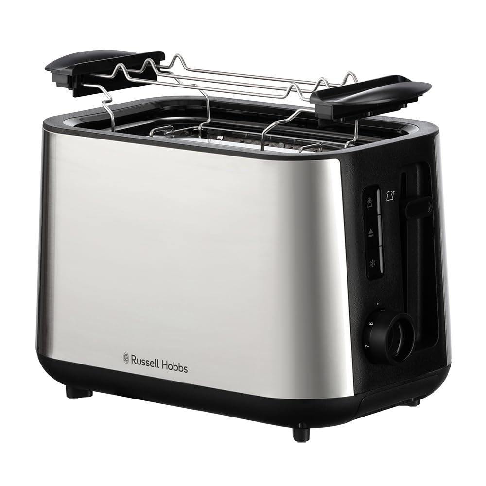 Russell Hobbs 2-slot toaster XL (6 levels of burnishing, raising, defrosting, pastry warmer, auto stop., removable crumb tray, brushed stainless steel surface) Heaton 27390-56 - Image 1
