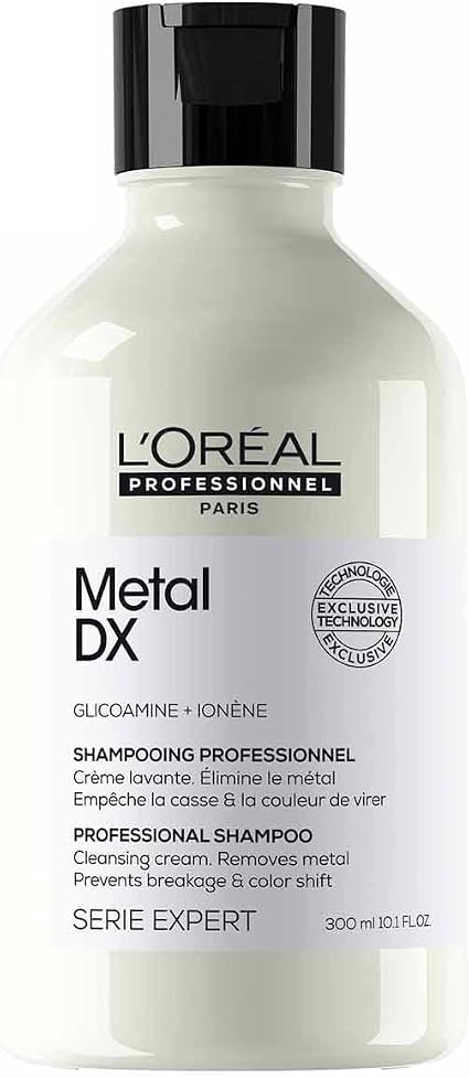 L'Oreal Professionnel Shampoo for Coloured and Damaged Hair, Long Lasting and Shiny Colours, Expert Series, Metal DX Shampoo 300 ml - Image 1