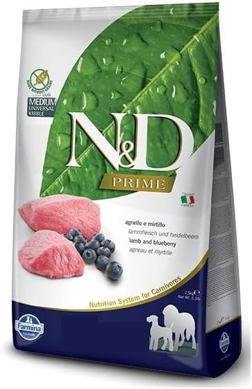 N&D Premium Dog Med/Max Lamb Bag/2.5kg Food FARMINA - Image 1