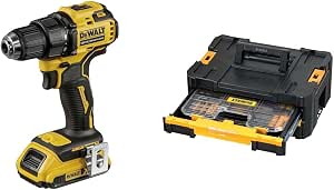 DEWALT - DCD708D2T-QW Compact Brushless XR 18V Li-Ion 2 Ah Drill & Box of 100 Accessories Compatible T-Stak DeWalt DT71569-QZ - Image 1
