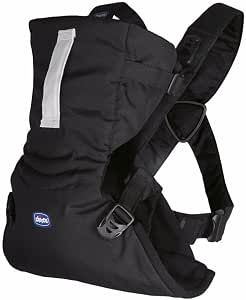 Chicco EasyFit Ergonomic Baby Carrier from 0 Months to 9 kg, Easy to Use Baby Carrier for Parents with Head and Neck Attachment, Black - Image 1