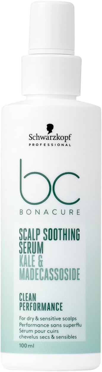 Schwarzkopf Professional Bonacure Soothing Serum Sensitive Scalp Complex Superfood Kale and Madecassoside Formula Vegan Fast Absorption Moisturizing Nourishing Anti Inflammatory 100ml - Image 1