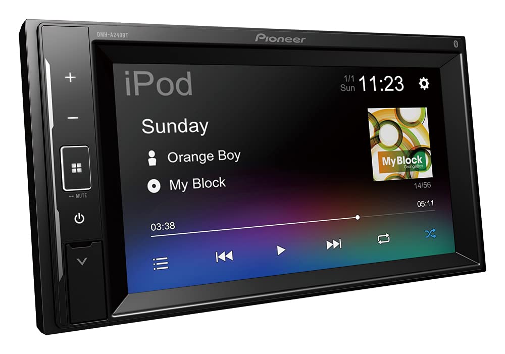 Pioneer DMH-A240BT Mechafree 6.2" Touch Screen Multimedia Player with Smartphone Mirror, Bluetooth, GEQ 13 Bands, Advanced Audio Features and Premium Audio Quality. - Image 1