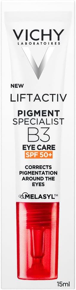 Vichy, Pigment Specialist B3, Eye and Dark Circles Care SPF50+, Limits Dark Circles Pigmentation, Enriched with Niacinamide and Vitamin E, Very High UVA and UVB Protection, 15 ml - Image 1