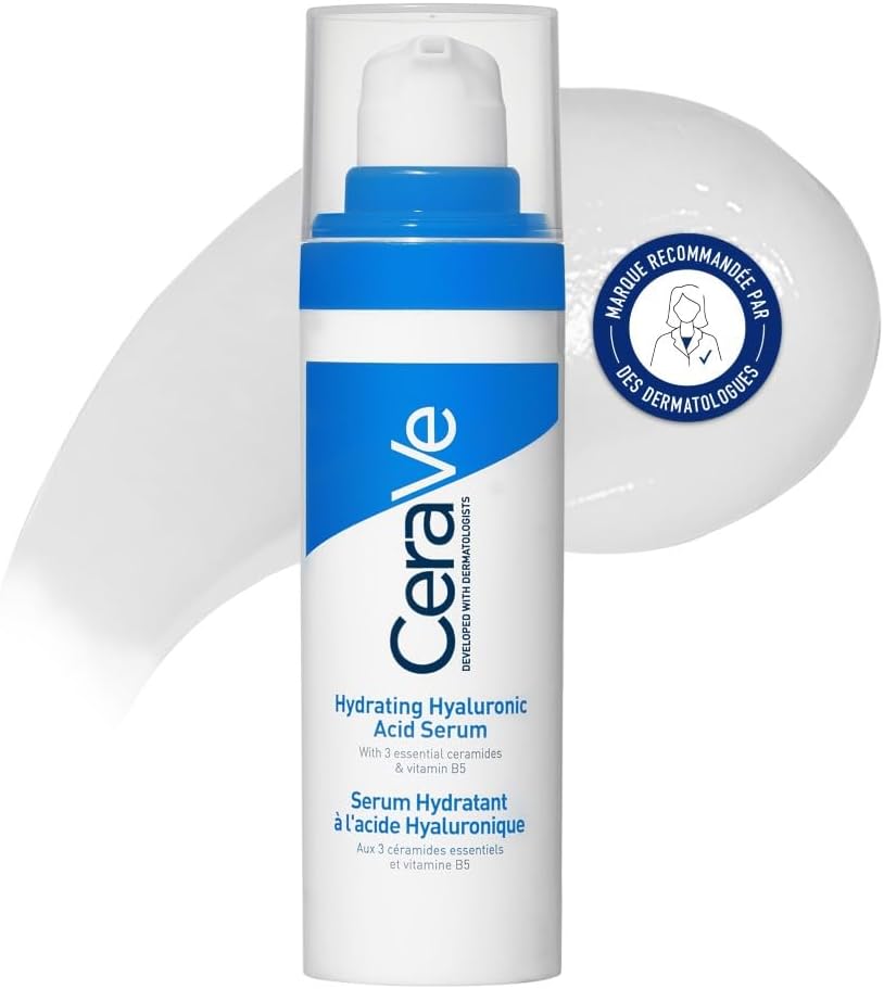 CeraVe - Sérum Hydratant à l'Acide Hyaluronique - Nourrit, Hydrate et Apaise - Diffusion Continue des Actifs - Aux 3 Céramides & Vitamine B5 - Tous Types de Peau - 30 ml - Image 1