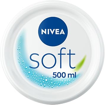 NIVEA Soft Moisturising Care Cream (1 x 500 ml), Intense Hydration Body Cream, Body Care with Jojoba Oil and Vitamin E - Image 1