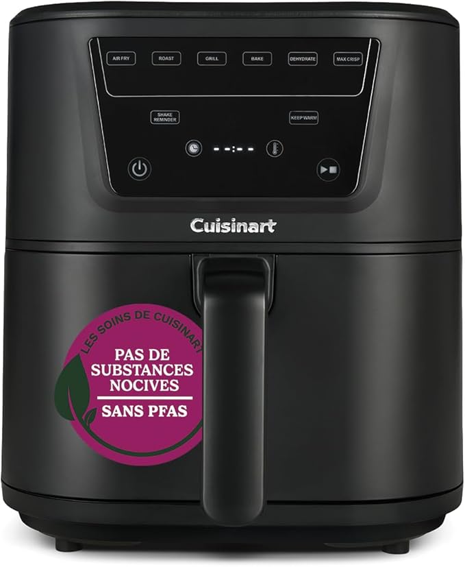 Cuisinart Air Fryer Compact Max, PFAS Free, Fried, Roasted, Grill, Cook, Dehydrates | 36% More Compact, 33% Larger Capacity, 7.6L for 8 Servings, Dishwasher Safe Parts - Image 1