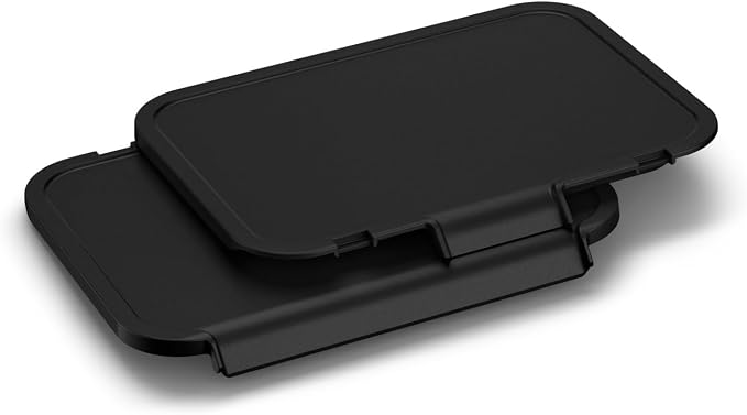 Tefal OptiGrill XA733810 Grill Plates for Tefal OptiGrill 2-in-1 and 4-in-1 for Grilling Sensitive Foods - Non Stick Die-Cast Aluminium - Black - Image 1