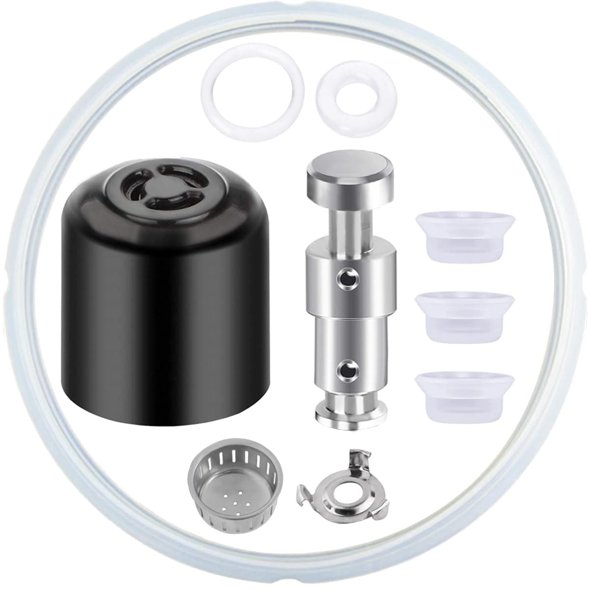 Replacement Parts for Instant Pot Duo Nova 60 / Ultra 60, Duo 60 / Duo Plus 60, 6 Quart Steam Release Valve Seal Ring Float Valve Anti-Clog Shield