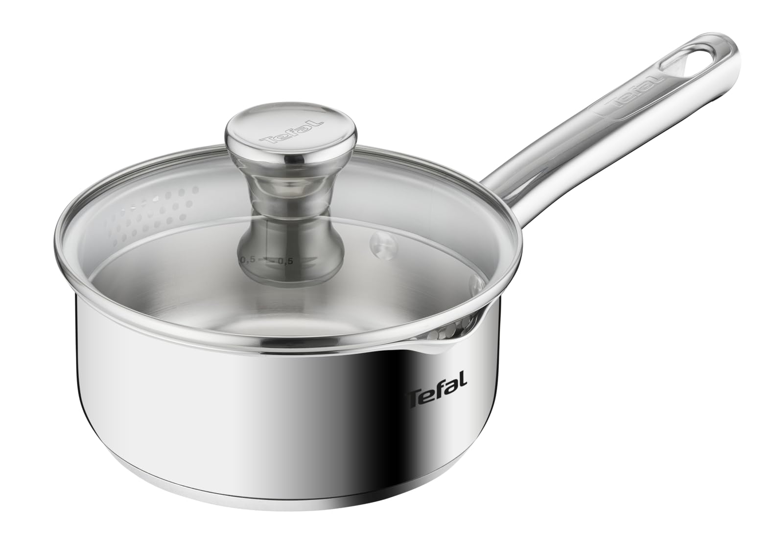Tefal Duetto A7052263 Saucepan 16 cm and Filter Lid, Induction, High Quality 18/10 Stainless Steel - Image 1