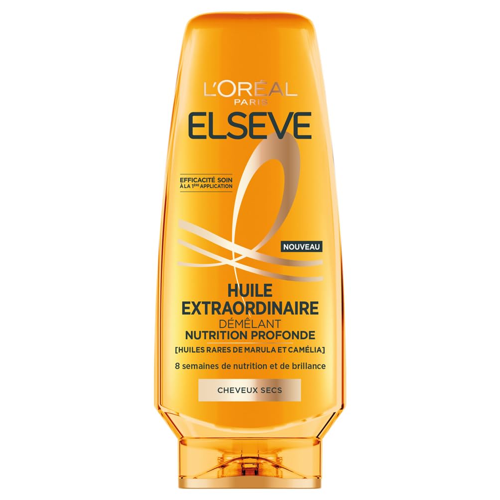 L'Oréal Paris - Deep Nutrition Conditioner for Dry Hair - Nourishes & Detangles - 8 Weeks of Nutrition & Shine - Rare Marula & Camellia Oils - Elseve Extraordinary Oil - Image 1