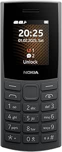 Nokia 105 4G 2nd Edition (2024) (1.77" Display, 1450mAh Removable Battery, 128MB Expandable Memory, Bluetooth 5.0, USB Type-C, 3.5mm Jack, Dual SIM, IP54, FM Radio) Charcoal - Image 1