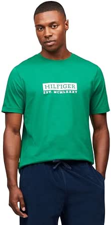 Tommy Hilfiger Men's Cotton Short Sleeve Graphic T-Shirts with Logo Printed, Also Available in Plus Sizes - Image 1
