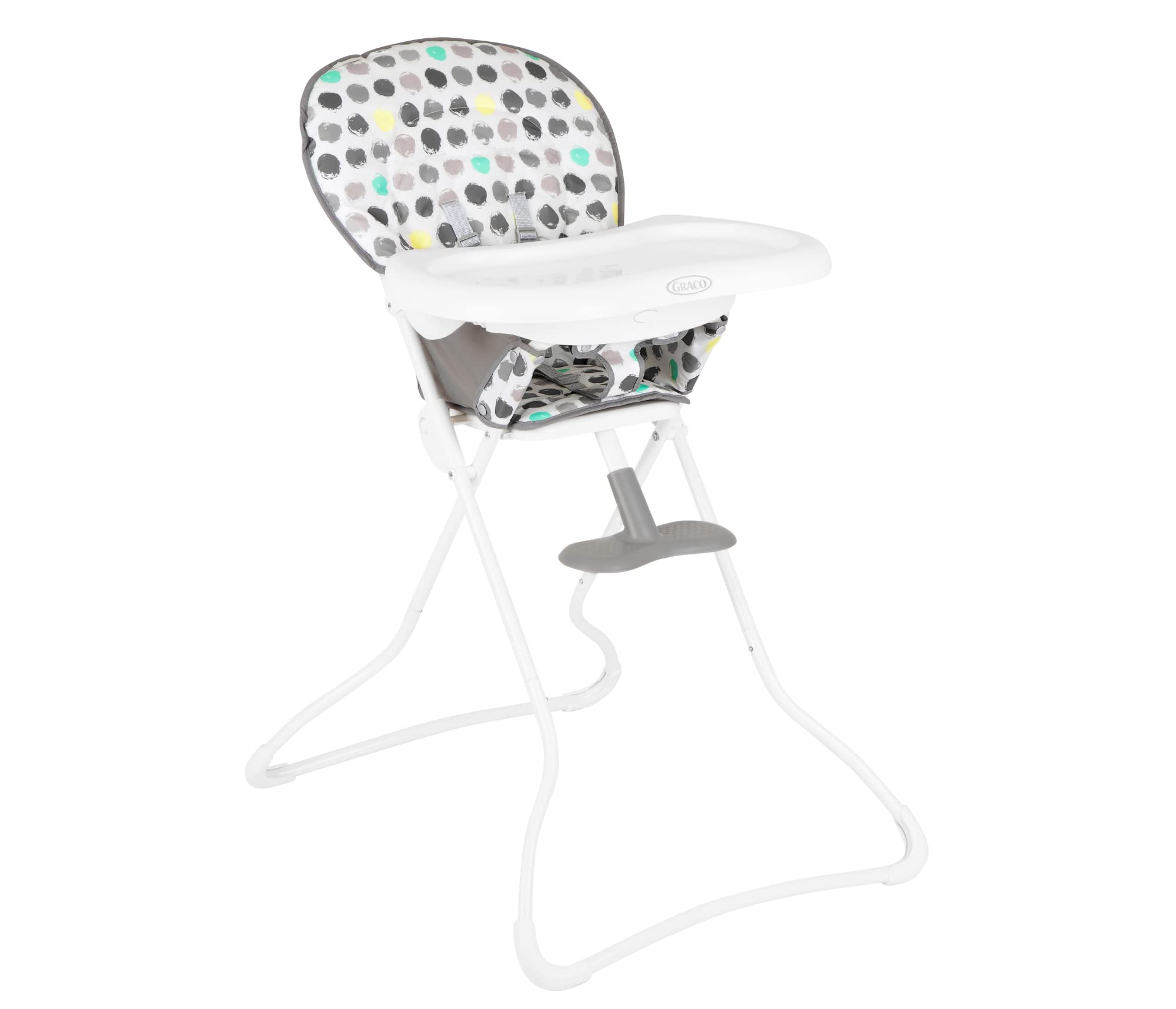 Graco Snack N' Stow High Chair with Compact Folding, Lightweight Weighing Only 5.4kg and Freestanding Folding, Splodge - Image 1