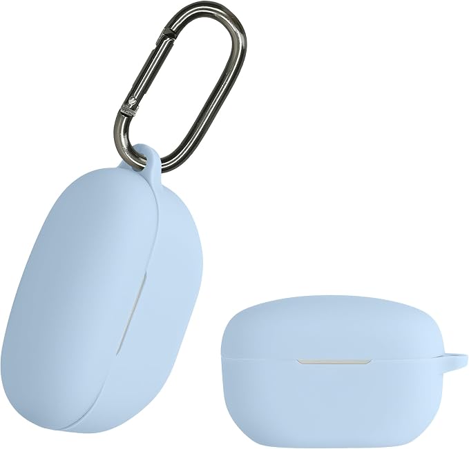 kwmobile Case Compatible with Sony WF-1000XM5 - Case for Headphones - Silicone Protective Case - Light Blue - Image 1