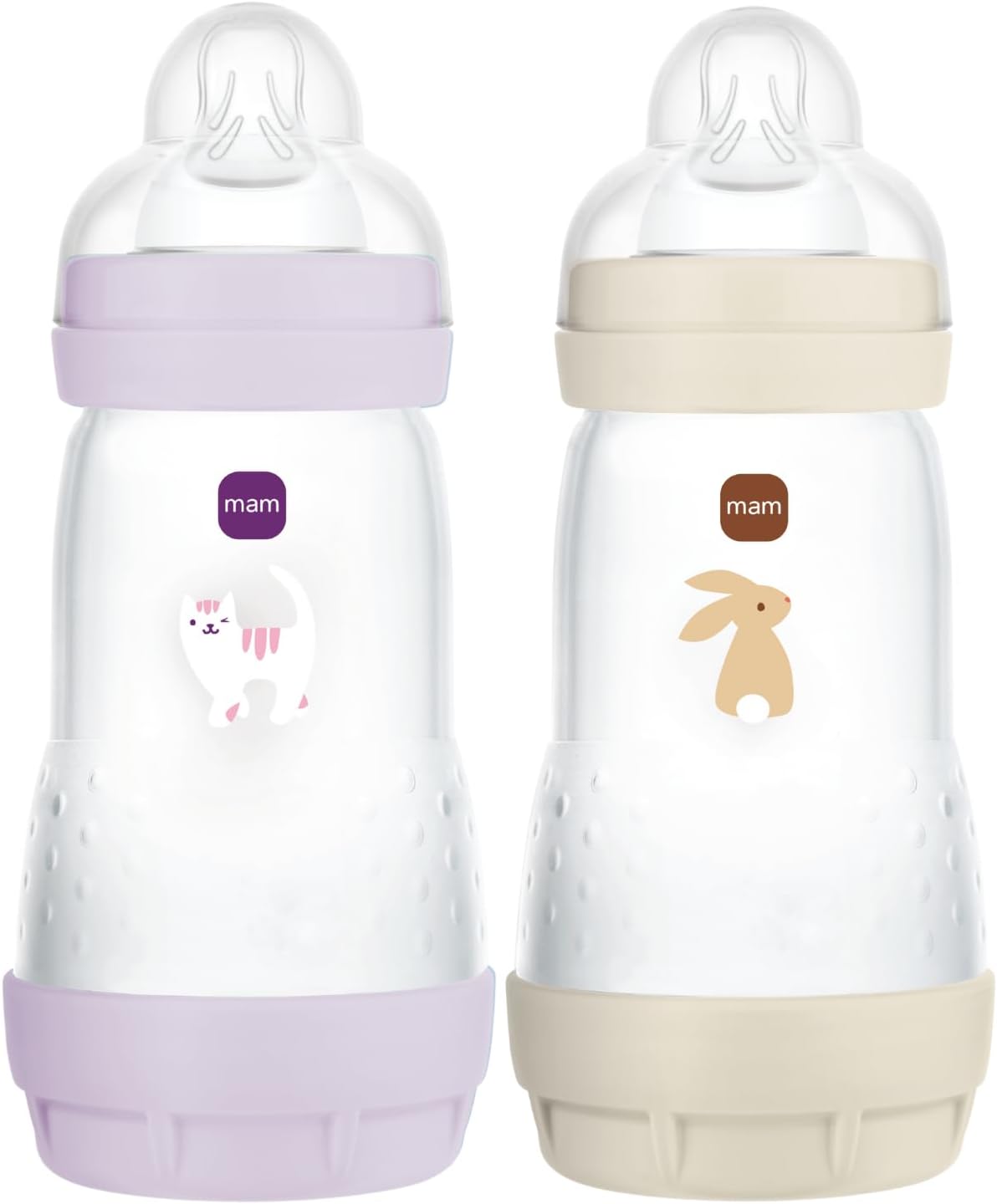 MAM Easy Start/Anti-Colic Bottle 260 ml Lilac + Sand Pack of 2 - Image 1