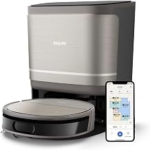 Philips Robot aspirateur Laveur série 9000 - Aspiration Ultra-Forte, Nettoyage à l'eau Douce, Station Tout-en-Un, détection des Obstacles, contrôle Via l'application (XU9100/10) - Image 1
