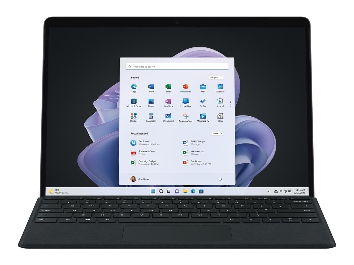 Microsoft Surface Pro 9 256 GB 33 cm (13") Intel® Core™ i5 8 GB Wi-Fi 6E (802.11ax) Windows 11 Pro Graphite - Image 1