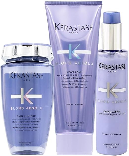 Kerastase Blond Absolu Bain Lumiere 250 ml Cicaflash 250 ml Cicaplasm 150 ml - Image 1