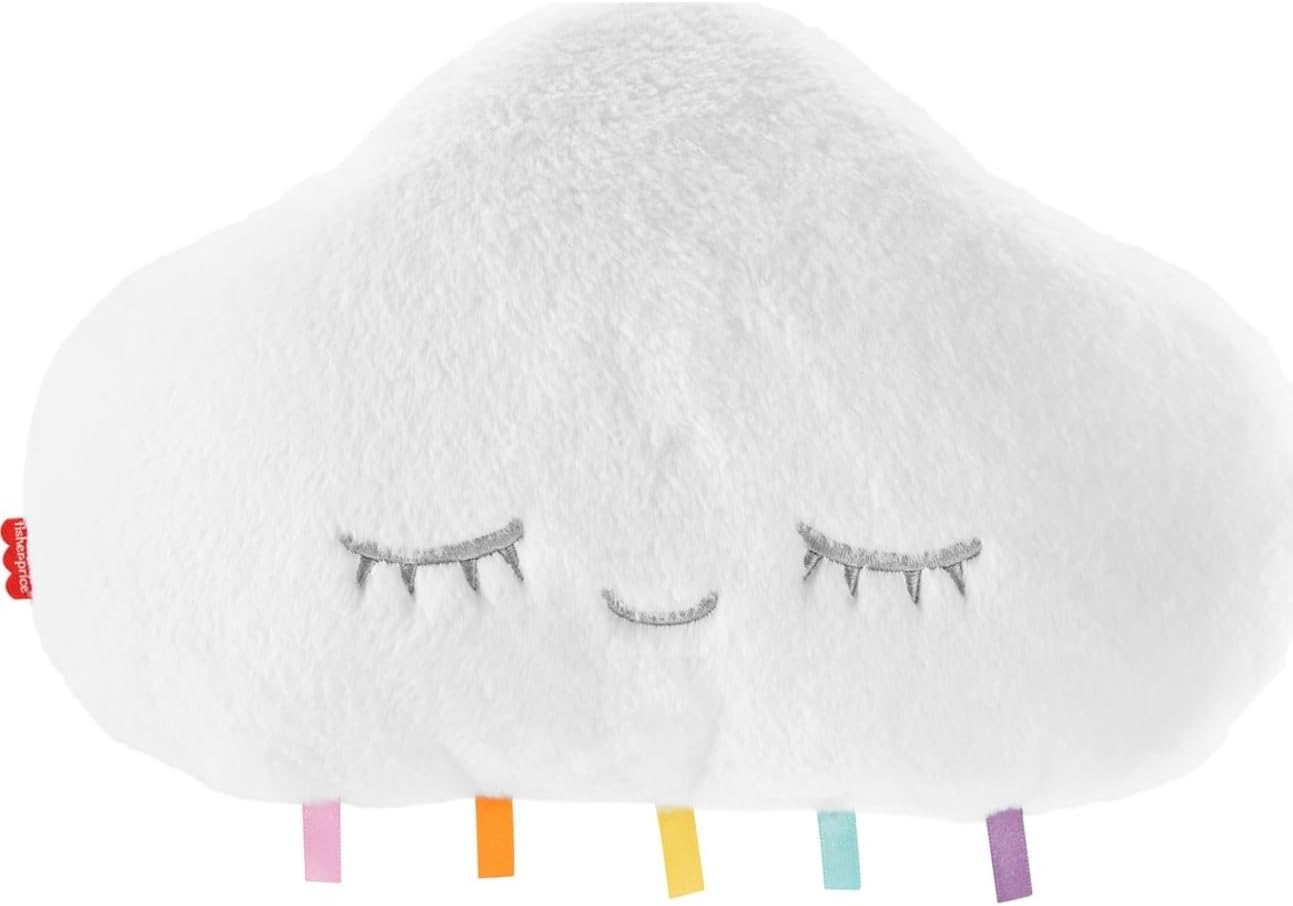 Fisher-Price Mon Nuage Dodo, veilleuse peluche pour bébé avec attache pour berceau, musique et lumières, dès la naissance, GJD44 - Image 1