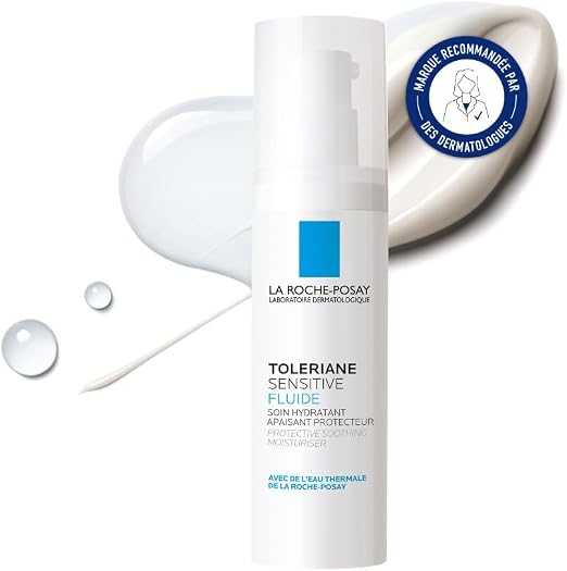 La Roche-Posay - Toleriane Sensitive Fluid - Soothing, Protective Face Care - Moisturizing Fluid Face - Enriched with Termal Water, Niacinamide and Glycerin - Sensitive Skin Combination to Oily - Image 1