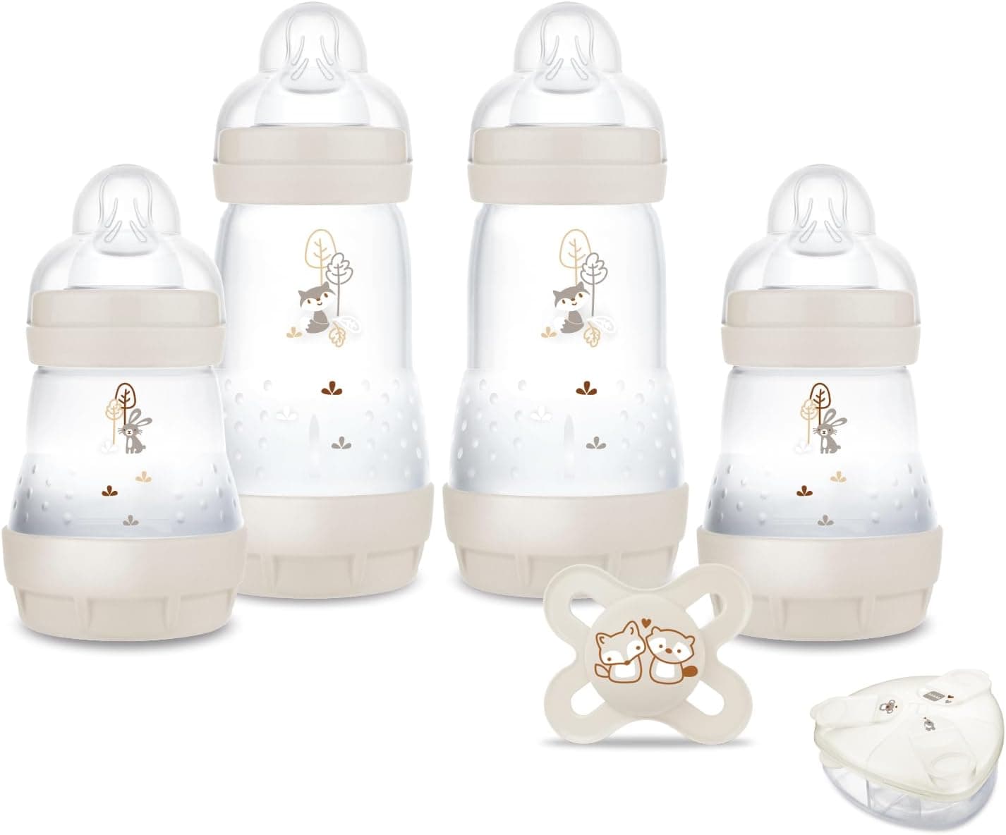 MAM Newborn Set Sand 4 Bottles + 1 Dummy + 1 Measuring Box
