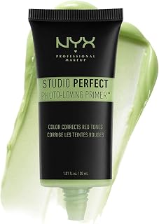 NYX Professional Makeup Base de teint Studio Perfect, Teint Uniformisé, Action Ciblée Pores et Ridules, Teinte : Green - Image 1