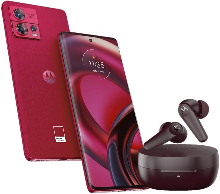Motorola Smartphone débloqué Edge 30 Fusion 128Go RAM 8Go Viva Magenta + Ecouteurs sans Fil Moto Buds 600 ANC - Image 1