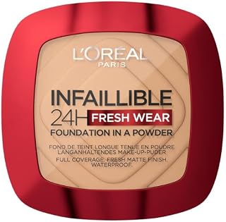 L'Oréal Paris Long-Lasting Powder Foundation - Waterproof - Infallible 24H Fresh Wear - Shade : Sand (220) - 53 g - Image 1