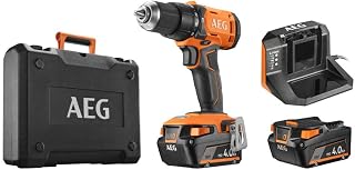 AEG - Perceuse visseuse percussion 18V 60 Nm, mandrin 13 mm, 2 vitesses, livrée avec 2 batteries 4 Ah, chargeur, coffret - BSB18G4-402C - Image 1