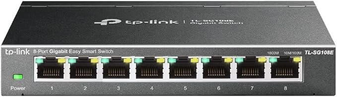 TP-Link TL-SG108E 8 Port Gigabit RJ45 Hub Ethernet Switch, Manageable Switch, Ideal Connection Sharing and Networking for Small Business and Home Offices - Image 1