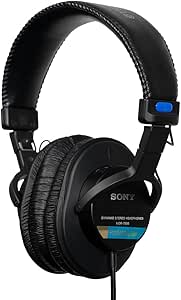 Sony MDR-7506 Closed Studio Headphones - Wired, Frequency Range 10Hz to 20kHz, Ideal for Studio Recording and Mixing, 63 Ohm, Lightweight Foldable Design (227g), Black - Image 1