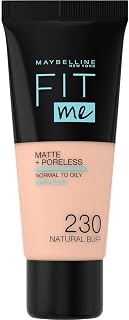 Maybelline New-York - Fond de Teint Fluide Fit Me Matte & Poreless - Peaux normales à grasses - Teinte : 230 Beige Sable - 30 ml - Image 1