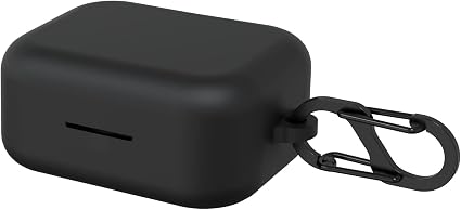 Geekria Silicone Case Compatible with Bang & Olufsen Beoplay EX True Wireless Earbuds, Protective Case Cover with Keychain Hook, Accessible Charging Port (Black) - Image 1