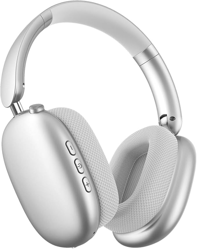 Bluetooth 5.4 Wireless Headphones with Microphone, Multi-Device Connection, Ultra-Lightweight, Long Battery Life, Auto Pairing, Suitable for Various Use Scenarios.(Silver) - Image 1