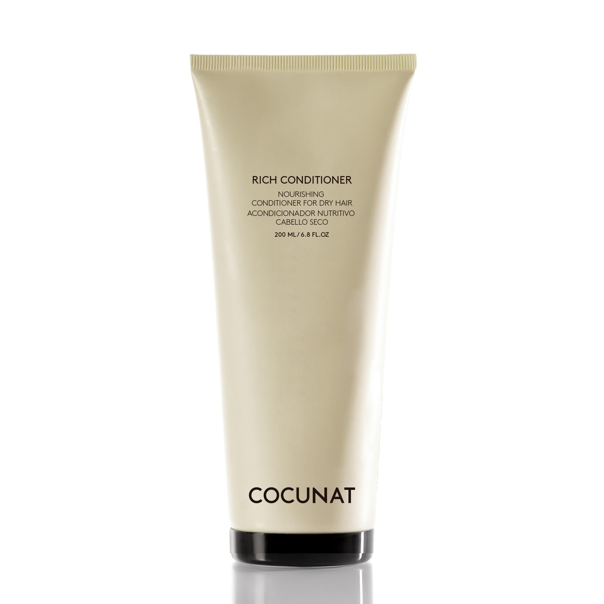 COCUNAT - Après-shampooing Rich - Cheveux Secs, Abîmés ou Colorés - Pointes Ouvertes- Sans Frisottis - Sans Silicone - Hydratation- Convient pour la Méthode Curly - Démêle Instantanément- 200 ml - Image 1