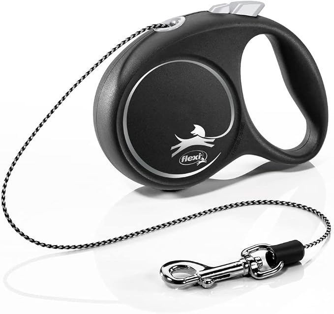 Flexi Black Design XS Cord 5 m Black/Silver, Retractable Lead for Dogs up to 8 kg - Image 1