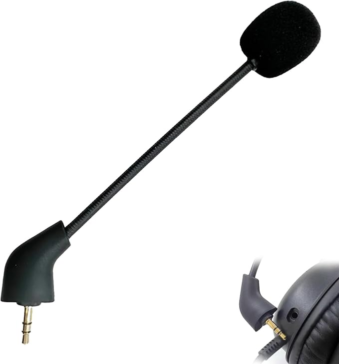 Replacement Microphone 3.5mm Boom for Hyperx Cloud 2, Noise Cancelling Gaming Mic Compatible with Headsets for HyperX Cloud Alpha, Cloud Core, Cloud Pro, Cloud X, Micro Gaming for PS5, PC - Image 1