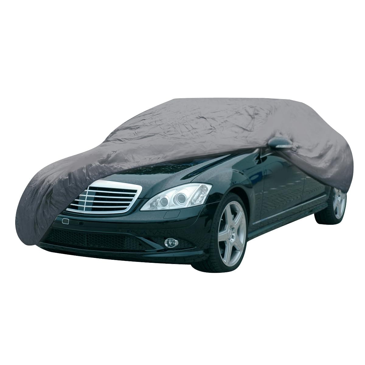 Dunlop XL Universal Car Cover 534 x 178 x 120 cm Waterproof Cover with Elastic Cord and Rings for Indoor and Outdoor Use Grey