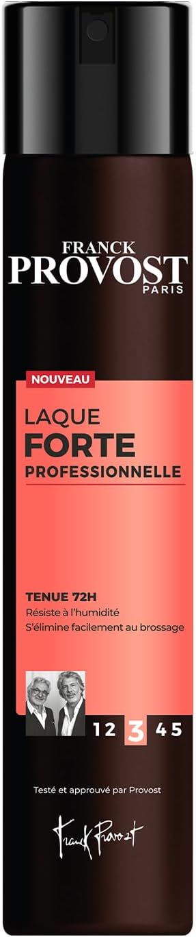FRANCK PROVOST - Professional Strong Hairspray - 72h hold - Natural finish that is non-greasy, non-sticky and residue-free - Moisture-wicking formula that can be easily removed by brushing - 300ml - Image 1