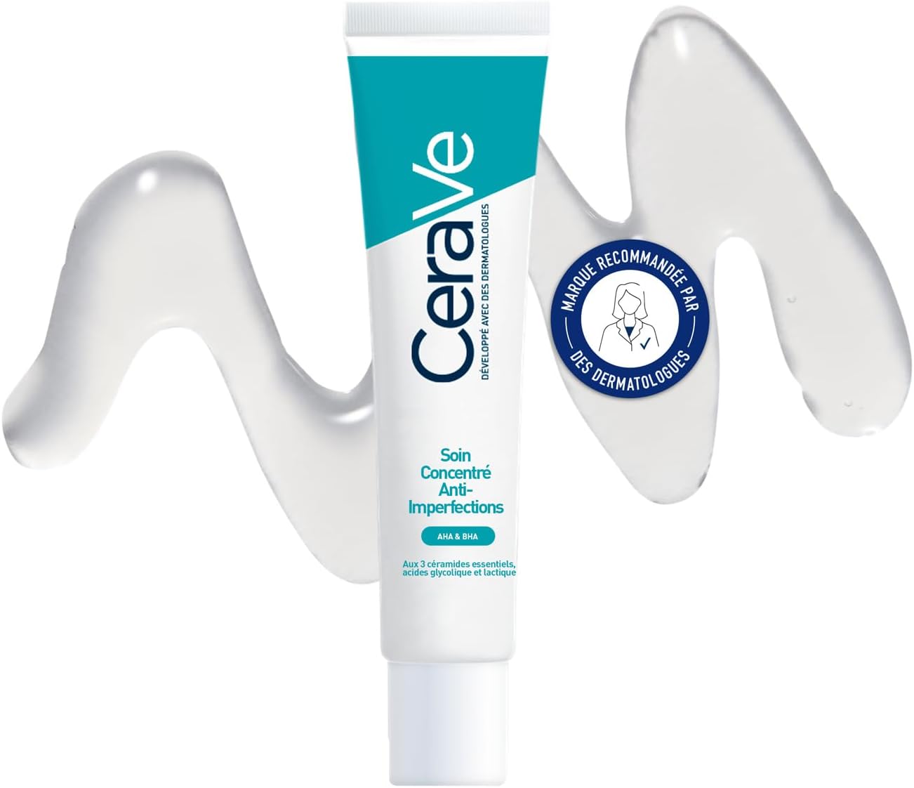 CeraVe - Soin Concentré Anti-Imperfection - Réduit les Imperfections, Resserre les Pores Dilatés - AHA-BHA + Acide Hyaluronique + 3 Céramides - Peau à Tendance Acnéique - 40 ml - Image 1