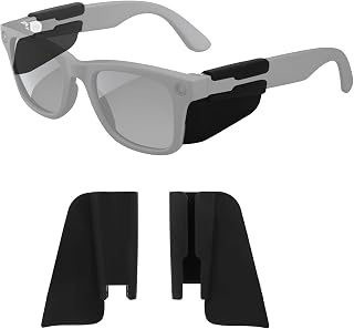 Sinbana 4pcs Side Protectors for Smart Glasses, Silicone Non-Slip Design Accessories Eye Protection Compatible with Ray-Ban Meta Wayfarer/Skyler - Image 1