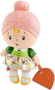 Fisher-Price My First Doll Cuddly Sensory Toy for Babies from 6 Months, Items Sold Separately, HXK44