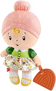 Fisher-Price My First Doll Cuddly Sensory Toy for Babies from 6 Months, Items Sold Separately, HXK44 - Image 1