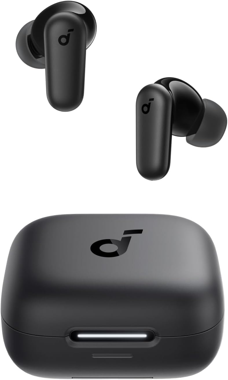 Soundcore Ecouteurs Bluetooth sans Fil P30i by Anker, Écouteurs sans Fil Reduction de Bruit Forte et Intelligente, Basses Puissantes, 45H d'autonomie, Étui 2-en-1 et Support pour téléphone, IP54 - Image 1