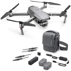 DJI Mavic 2 Pro Drone + Fly More Combo - Accessories + Drone with Hasselblad L1D-20c Camera, 1" 20MP CMOS Sensor, Smart Flight Batteries, Charger, Charging Station, Adapter, Propellers, Bag - Image 1