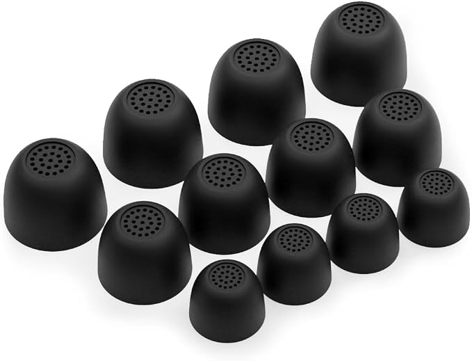 Okuli 12 x Silicone Earbuds for Samsung Galaxy Buds FE Headphones Earphones in Black - Image 1